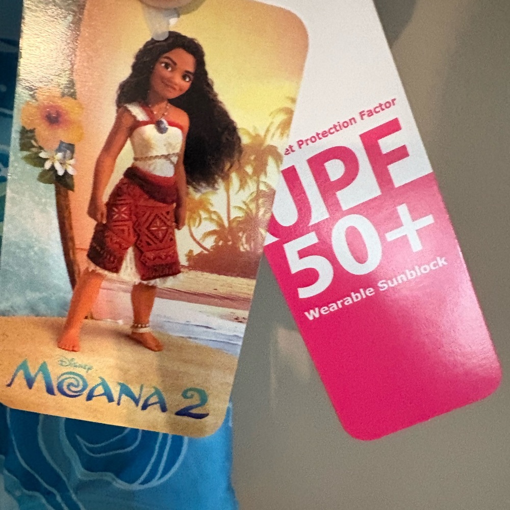 NWT Disney Moana 2 - Full Logo - 1 Piece Swimsuit Size 7/8 - Picture 4 of 7